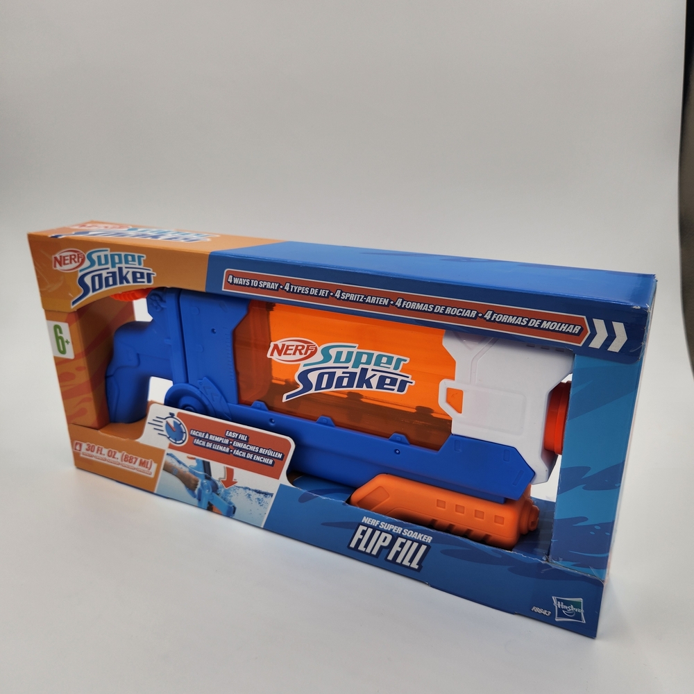 NERF Super Soaker Flip Fill Water Blaster - Blue and Orange - Picture 9 of 12